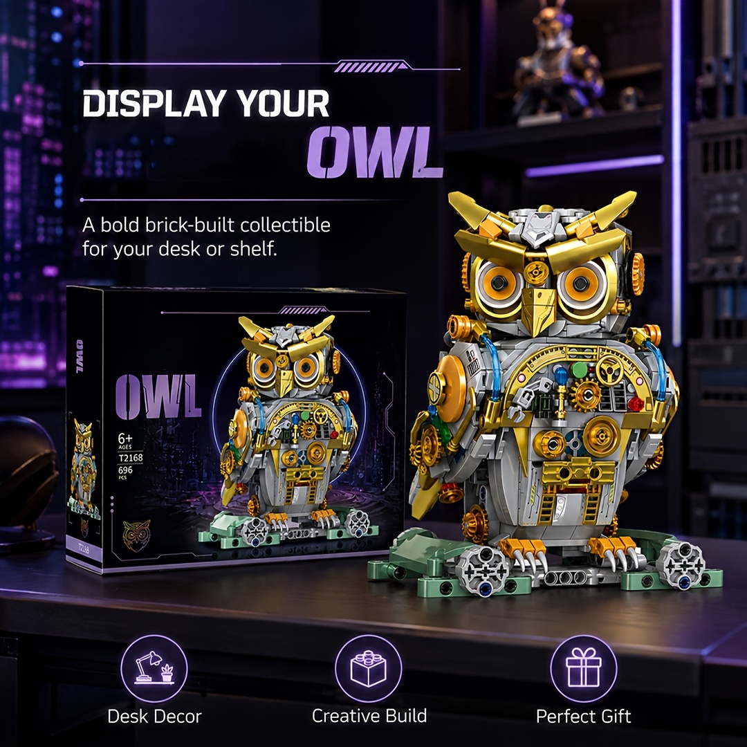 696pcs Owl Stacking Building Blocks Toy Set